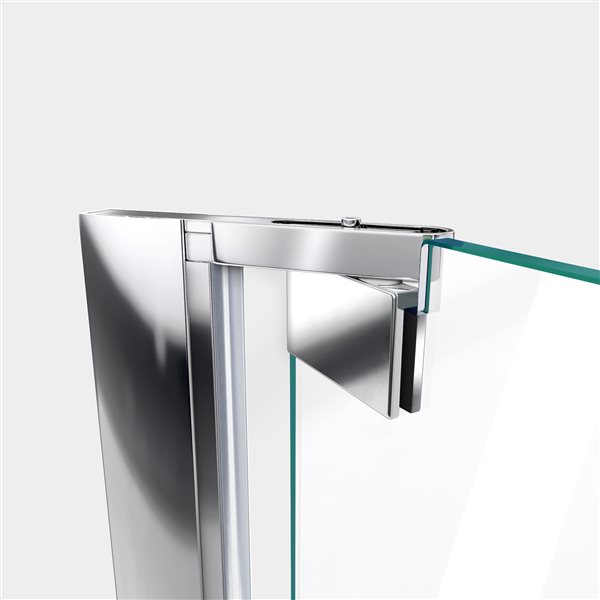 Porte de douche Elegance-LS de DreamLine, design sans cadre, 39,75-41,75 po, chrome