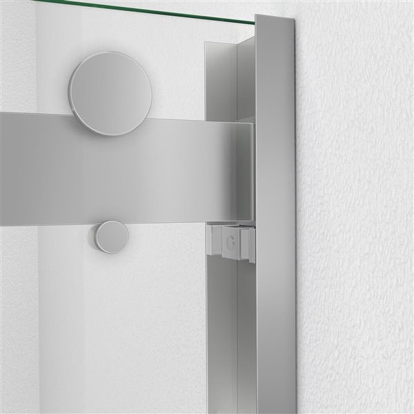 DreamLine Essence-H 44-48-in Brushed Nickel Semi-Frameless Shower Door