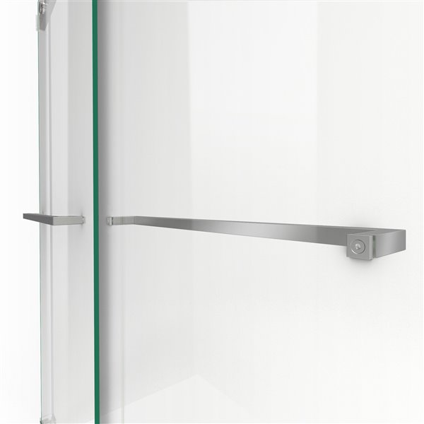 DreamLine Essence-H 44-48-in Brushed Nickel Semi-Frameless Shower Door