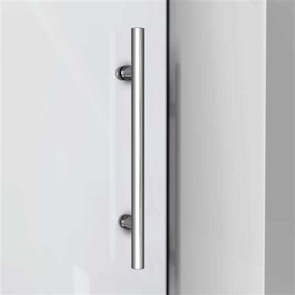 DreamLine Enigma-XO Shower Door - Frameless Design - 68-72-in - Polished Stainless Steel