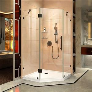 Paroi de douche Prism Lux de DreamLine, design sans cadre, 34,31 po, bronze huilé