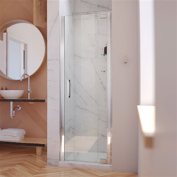 DreamLine Elegance-LS Shower Door - Frameless Design - 30.5-32.5-in - Chrome