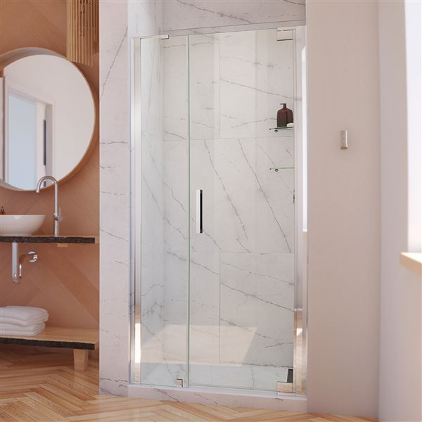 DreamLine Elegance-LS Shower Door - Frameless Design - 38.75-40.75-in - Chrome