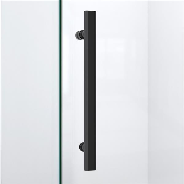 DreamLine Prism Lux Shower Enclosure - Frameless Design - 34.31-in - Satin Black