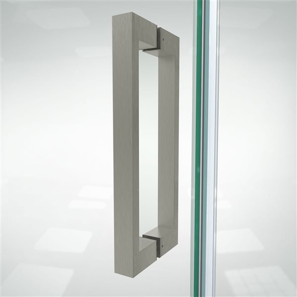DreamLine Elegance-LS Shower Door - Frameless Design - 39.75-41.75-in - Brushed Nickel