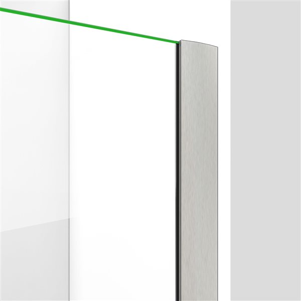 DreamLine Elegance-LS Shower Door - Frameless Design - 39.75-41.75-in - Brushed Nickel