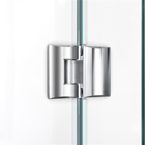 Paroi de douche en verre Quatra Plus de DreamLine, design sans cadre, 46,38 po, chrome