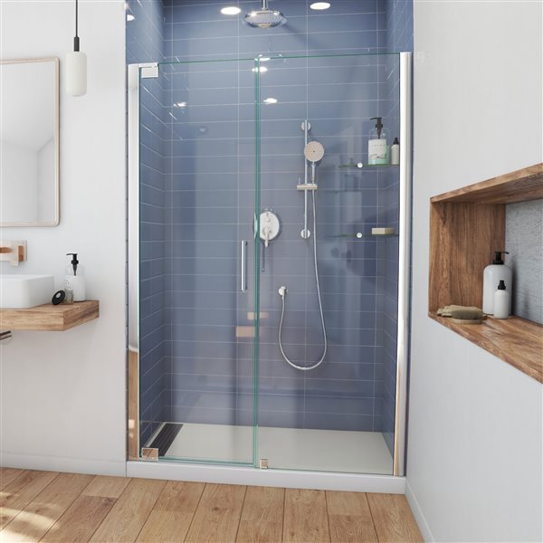 DreamLine Elegance Shower Door - Frameless Design - 49.25-51.25-in - Chrome