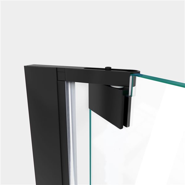 DreamLine Elegance-LS Shower Door - Frameless Design - 35.75-37.75-in - Satin Black