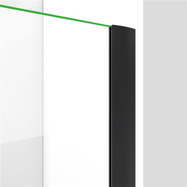 DreamLine Elegance-LS Shower Door - Frameless Design - 35.75-37.75-in - Satin Black