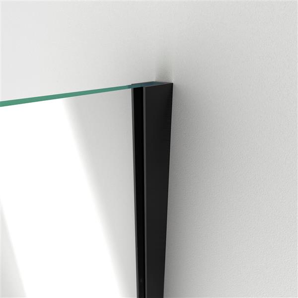DreamLine Unidoor Plus Frameless Shower Enclosure - Clear Glass - 54-in - Satin Black