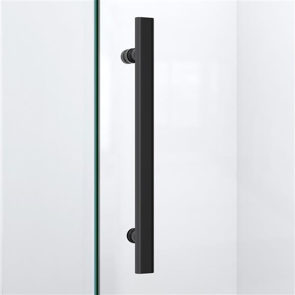 DreamLine Prism Lux Shower Enclosure - Frameless Design - 40.38-in - Satin Black