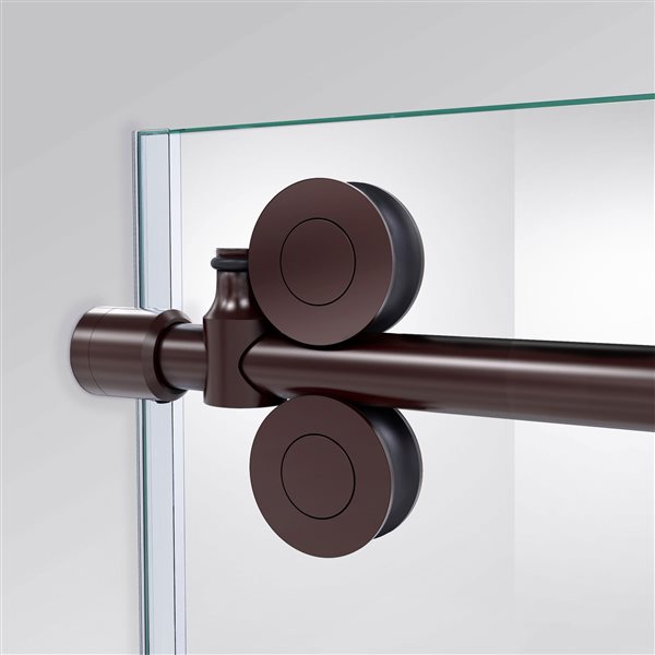 DreamLine Enigma-XO Sliding Bathtub Door - Frameless Design - 55-59-in - Oil Rubbed Bronze