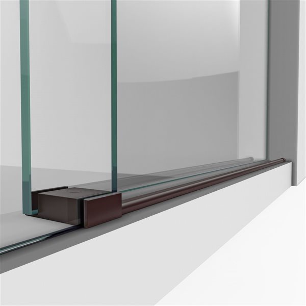 DreamLine Enigma-XO Sliding Bathtub Door - Frameless Design - 55-59-in - Oil Rubbed Bronze