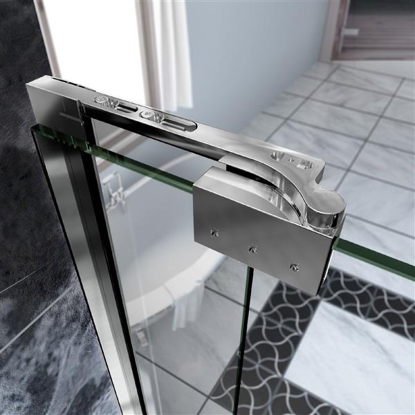 DreamLine Allure Shower Door - Frameless Design - 64-65-in - Chrome