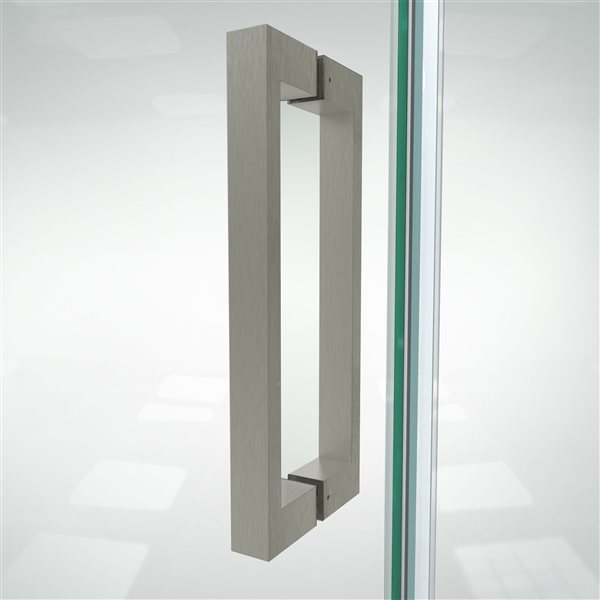 DreamLine Elegance-LS Shower Door - Frameless Design - 35.75-37.75-in - Brushed Nickel