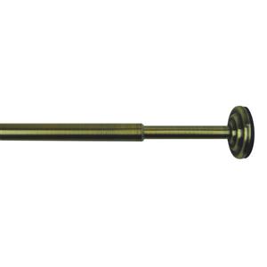 Tringle à rideaux ajustable à ressorts Mini Tension, 15 -24 po, laiton antique