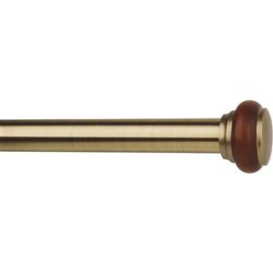 Tringle à rideaux ajustable Titan EX avec embouts Saturne, 48 -86 po, laiton antique