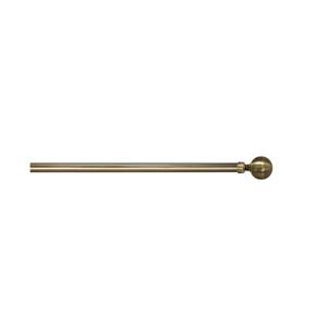 Versailles Home Fashions 48-86-in Lexington Rod with Ball Finial - Antique Brass/Brushed Brass