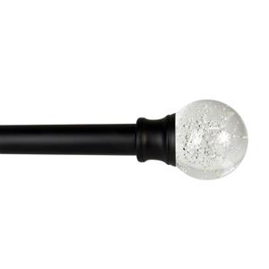 Versailles Home Fashions 20-in Lexington Rod with Bubble Ball Finial - Black - Set of 2