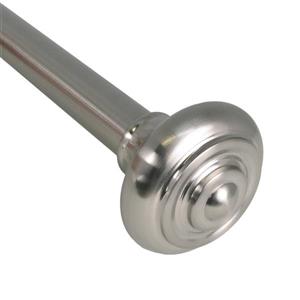 Versailles Home Fashions 86-144-in Lexington Rod with Royale Finial - Brushed Nickel