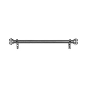 Versailles Home Fashions 20-in Saturn Rod with Resin Finial - Brushed Nickel - Set of 2