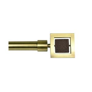 Versailles Home Fashions 72-144-in Industria Rod with Nexus Finial - Antique Brass