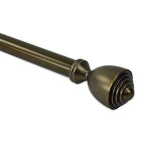 Tringle à rideaux ajustable Cambridge avec embouts urnes, 32 -86 po, nickel brossé