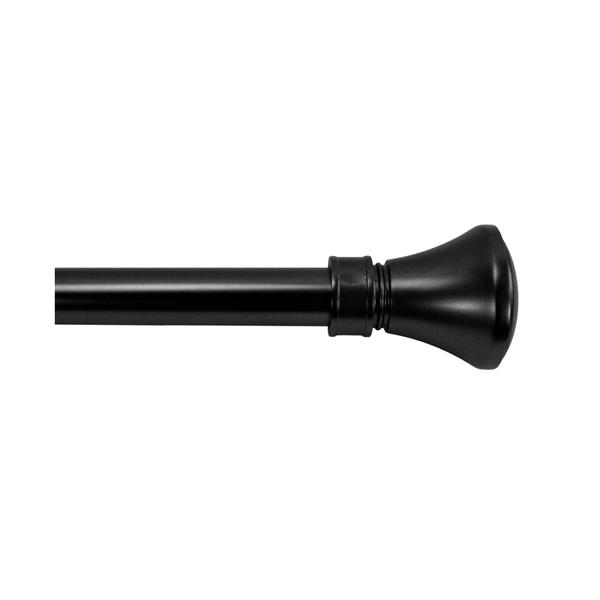 Versailles Home Fashions 28-48-in Lexington Rod with Flare Finial - Black