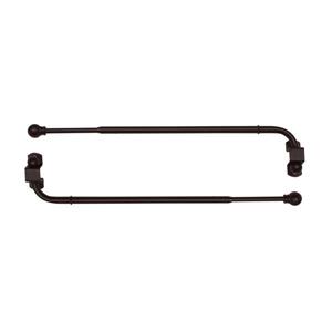 Versailles Home Fashions 1/2-in diam. 14-24-in Swing Arm set with Ball Finial - expresso -Set of 2