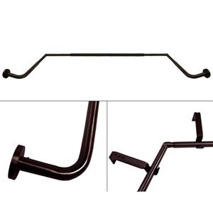 Tringle à rideaux ajustable Oriel-Wrap, 43 -78 po, expresso