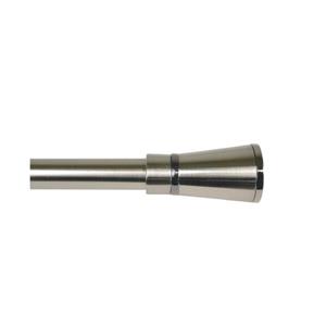 Versailles Home Fashions 72-144-in Industria Rod with Hermes Finial - Brushed Nickel