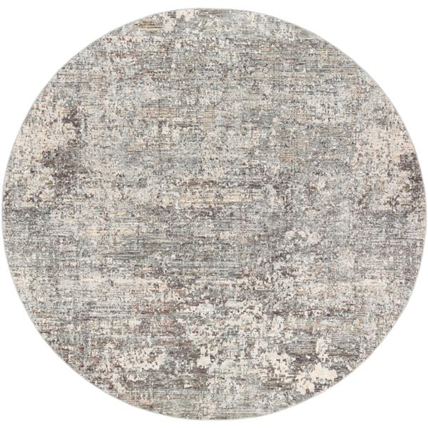 Surya Presidential Modern Area Rug - 7-ft 10-in - Round - Gray PDT2303 ...