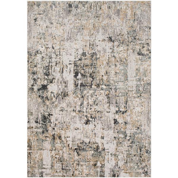 Surya Quatro Updated Traditional Area Rug - 6-ft 7-in x 9-ft 6-in - Rectangular - Charcoal