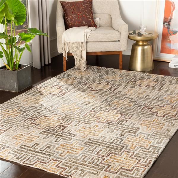 Surya Robin Modern Area Rug - 8-ft x 10-ft - Rectangular - Tan