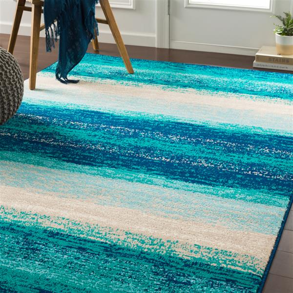 Surya Paramount Modern Area Rug - 7-ft 9-in x 11-ft 2-in - Rectangular - Teal