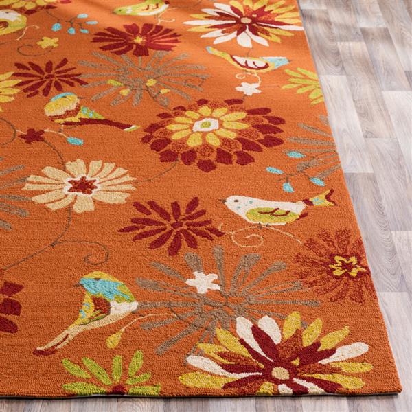 Surya Rain Indoor/Outdoor Area Rug 3ft x 5ft Rectangular Burnt