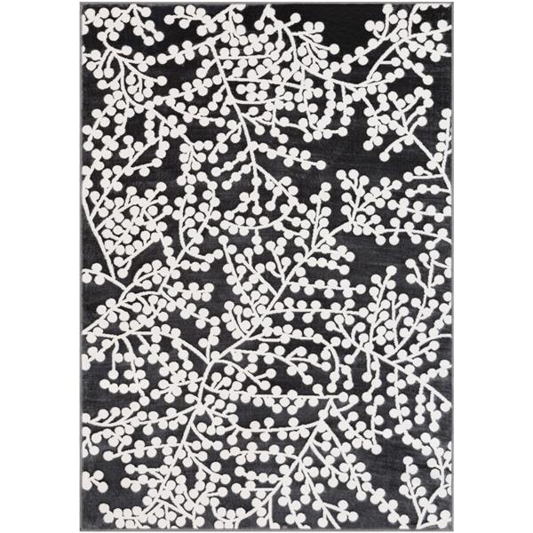 Surya Rabat Transitional Area Rug - 7-ft 10-in x 10-ft 3-in - Rectangular - Black