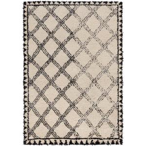 Surya Riad Bohemian Area Rug - 6-ft x 9-ft - Rectangular - Black/Ivory