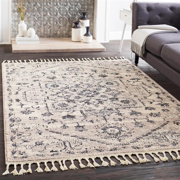Surya Restoration Updated Traditional Area Rug - 3-ft 11-in x 5-ft 7-in - Rectangular - Taupe