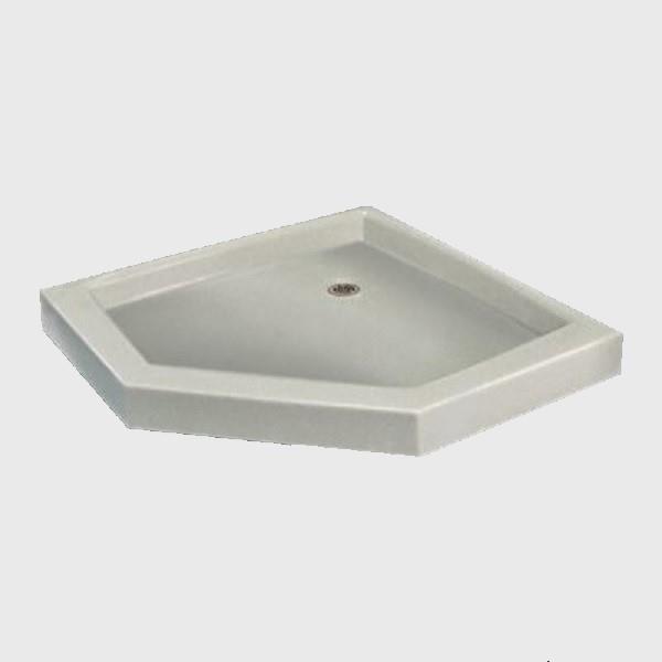 The Marble Factory Neo-Angle Shower Base - 42-in x 42-in - White