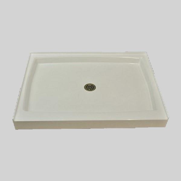 The Marble Factory Shower Base with Center Drain 60in x 36in