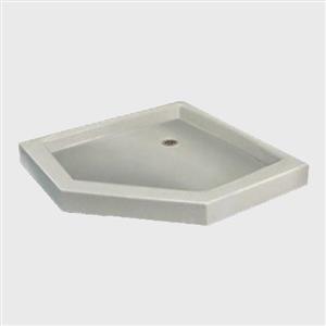 The Marble Factory Neo-Angle Shower Base - 36-in x 36-in - White