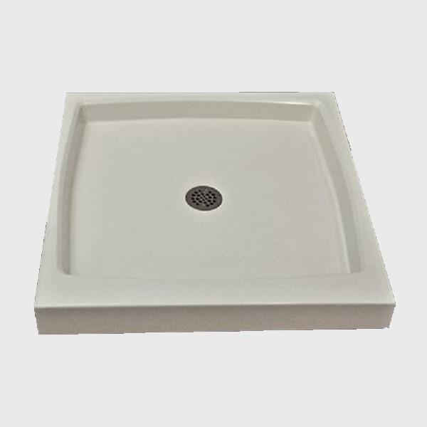 The Marble Factory Shower Base with Center Drain Single Threshold