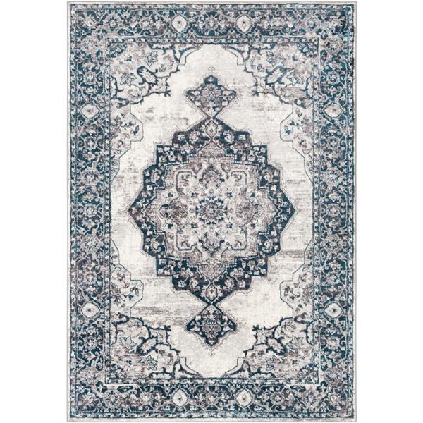 Surya Wanderlust Rectangular Traditional Area Rug - 7-ft 10-in x 10-ft 3-in - Aqua and Beige