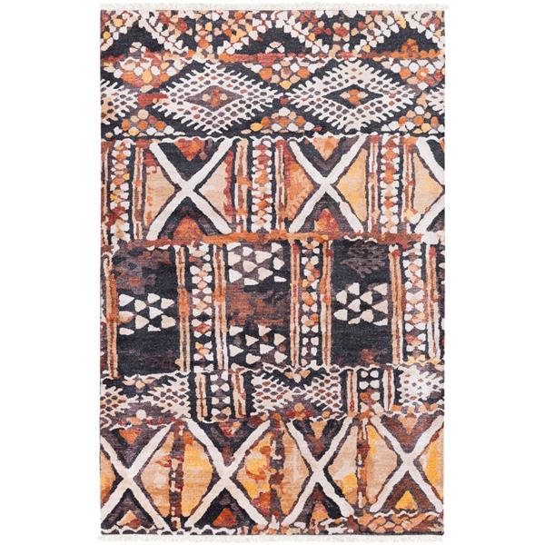 Surya Zambia Rectangular Transitional Area Rug - 2-ft x 3-ft - Khaki and Brown