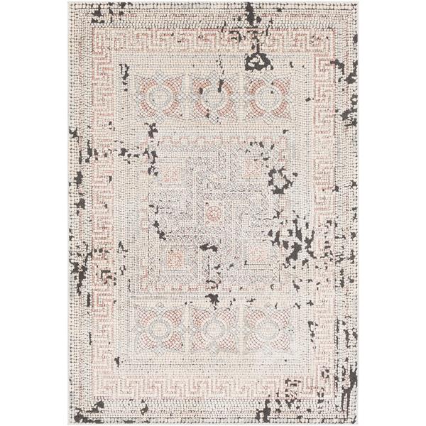 Surya Venezia Rectangular Transitional Area Rug - 7-ft 10-in x 10-ft 3-in - Purple and Beige