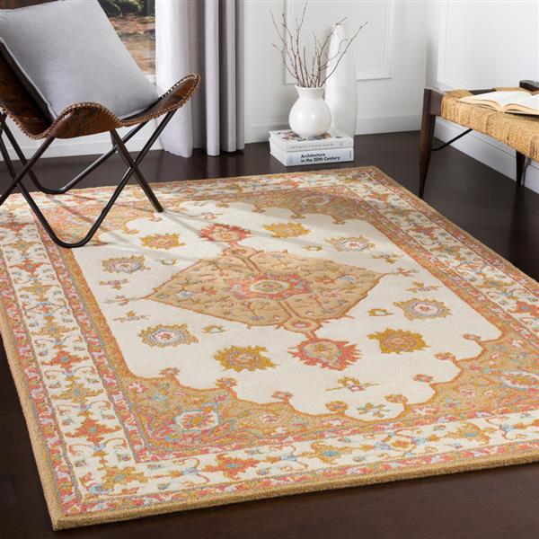 Surya Viva Rectangular Traditional Area Rug - 8-ft x 10-ft - Cream