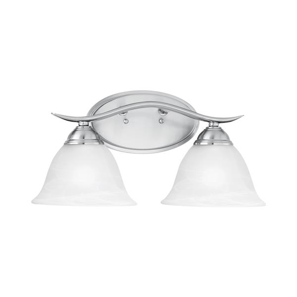 Thomas Lighting Prestige Bathroom Vanity Light - 2-Light - 11-in - Brushed Nickel