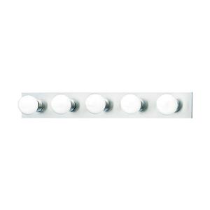 Thomas Lighting Vanity Strips Bathroom Vanity Light - 5-Light - 33-in - Brushed Nickel